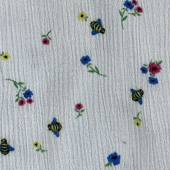 Torrid Shirt Womens 1X Blouse Top Floral Bumble Bee Novelty Peasant Cottage - Picture 3 of 11